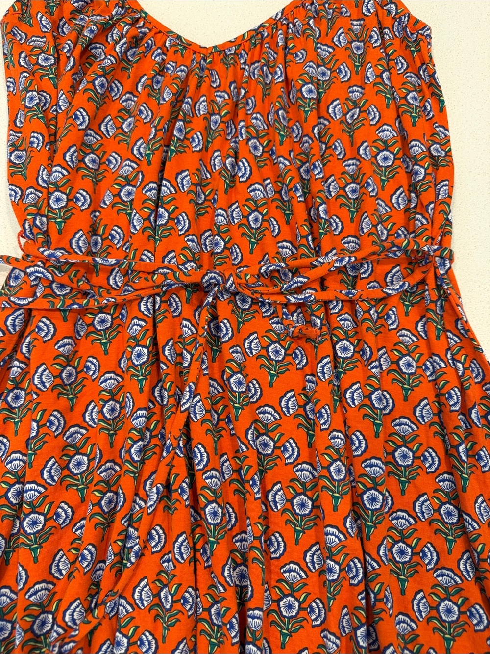 Boden Orange and Blue Knit Tank Mini Dress Size 2 - Picture 2 of 3